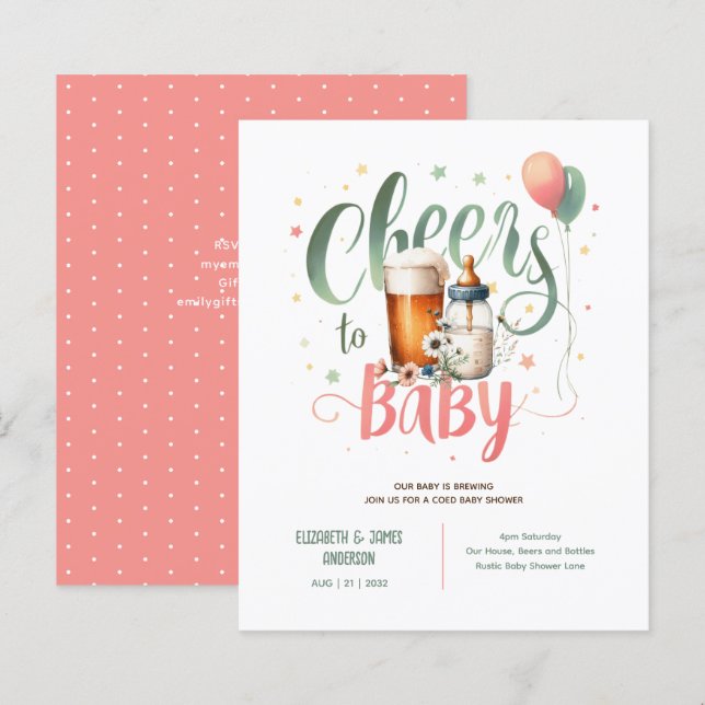 COED Baby Brewing Beers Bottles Cheers Wildflowers (Front/Back)