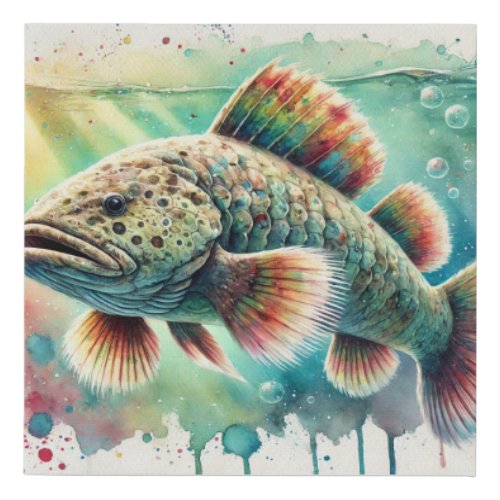 Coelacanth 200624AREF104 _ Watercolor Faux Canvas Print