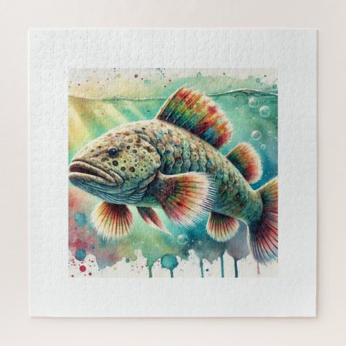 Coelacanth 200624AREF104 _ Watercolor Jigsaw Puzzle