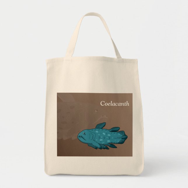 Coelacanth- Ancient Lobe-Finned Fish Tote Bag (Front)