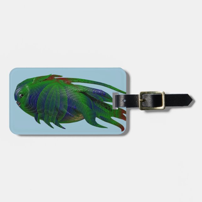 Coelacanth Fossil replica Luggage Tag (Front Horizontal)