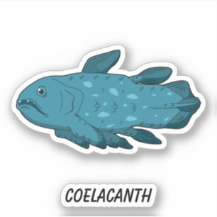 Coelacanth- Living Fossil Fish Vinyl Sticker