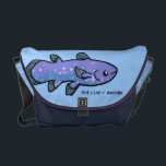 Coelacanth Messenger Bag<br><div class="desc">"See-luh-kanth"; it's surprisingly easy to pronouce! However, the coelacanth is critically endangered. Show your support of conservation with this coelacanth messenger bag!</div>