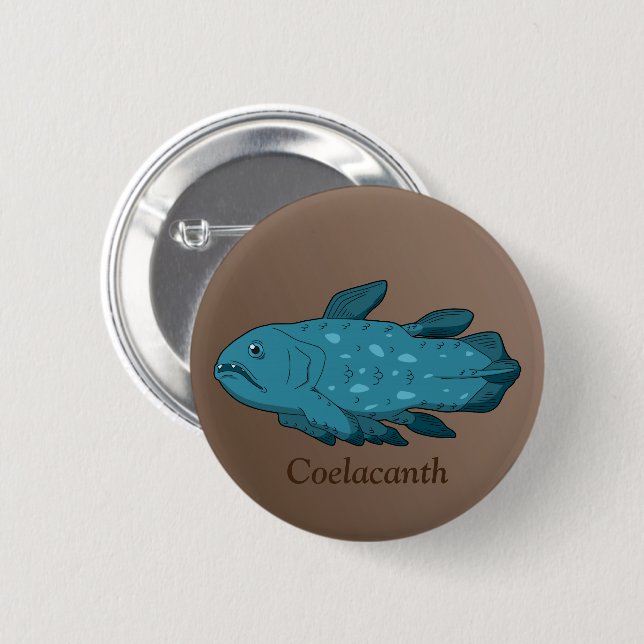 Coelacanth Pinback Button (Front & Back)