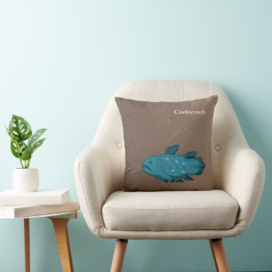Coelacanth Throw Pillow