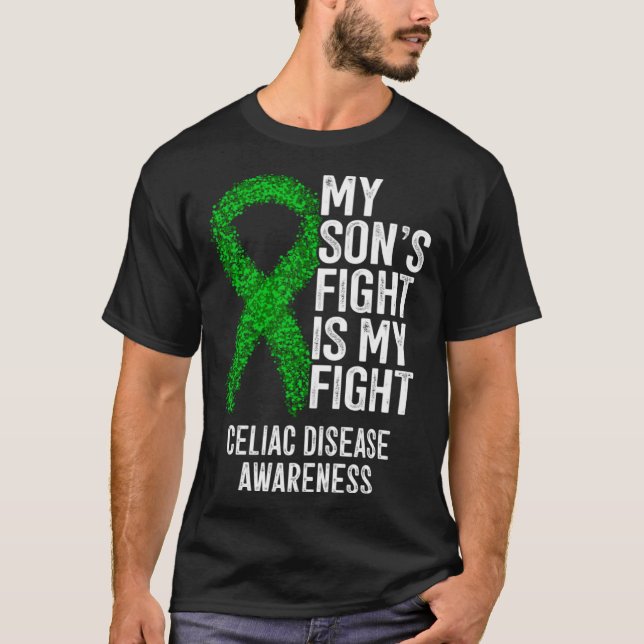 Coeliac My Son's Fight Is My Fight Celiac Disease  T-Shirt (Front)