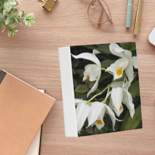 Coelogyne Mooreana Orchid Blooms Floral Mini Binder