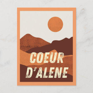 Coeur d Alene, Idaho Mountains Landscape Postcard