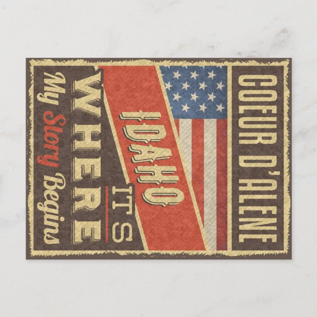 Coeur d’Alene Idaho Postcard (Front)