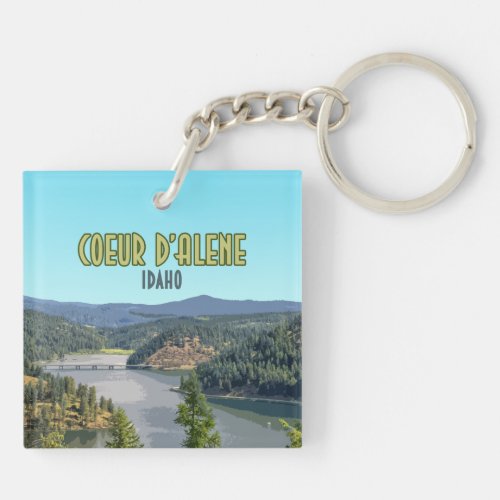 Coeur dAlene Idaho Souvenir Keychain