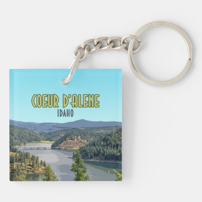 Coeur d’Alene Idaho Souvenir Keychain (Back)
