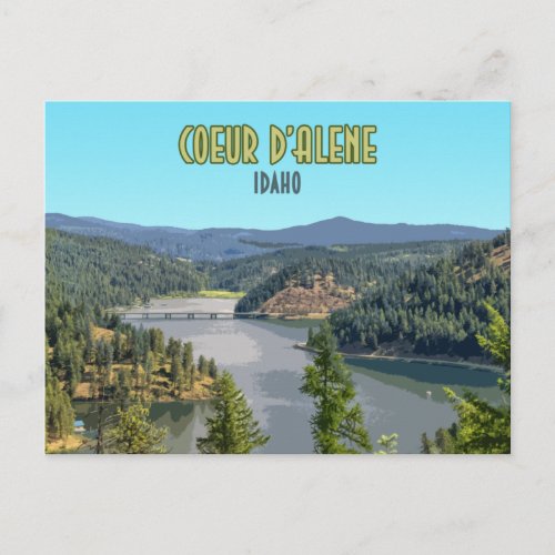 Coeur dAlene Idaho Souvenir Postcard