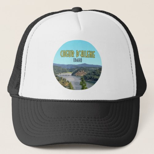 Coeur dAlene Idaho Souvenir Trucker Hat