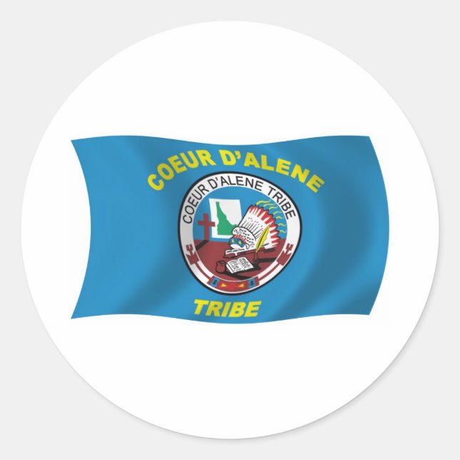 Coeur d'Alene Flag Sticker (Front)