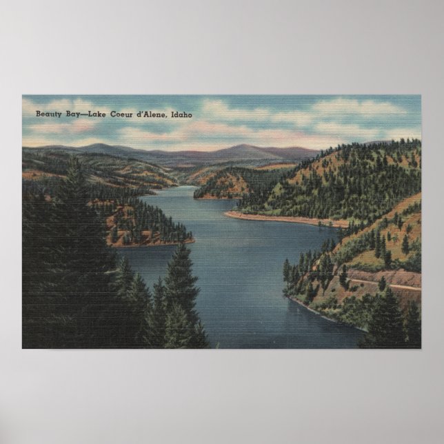 Coeur d'Alene, ID - View of Beauty Bay Poster (Front)