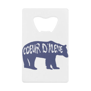 Coeur d'Alene Idaho Bear Credit Card Bottle Opener