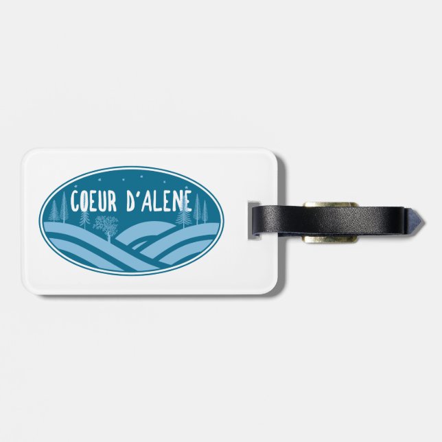 Coeur d'Alene Idaho Outdoors Luggage Tag (Back Horizontal)