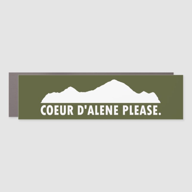 Coeur d'Alene Idaho Please Car Magnet (Front)