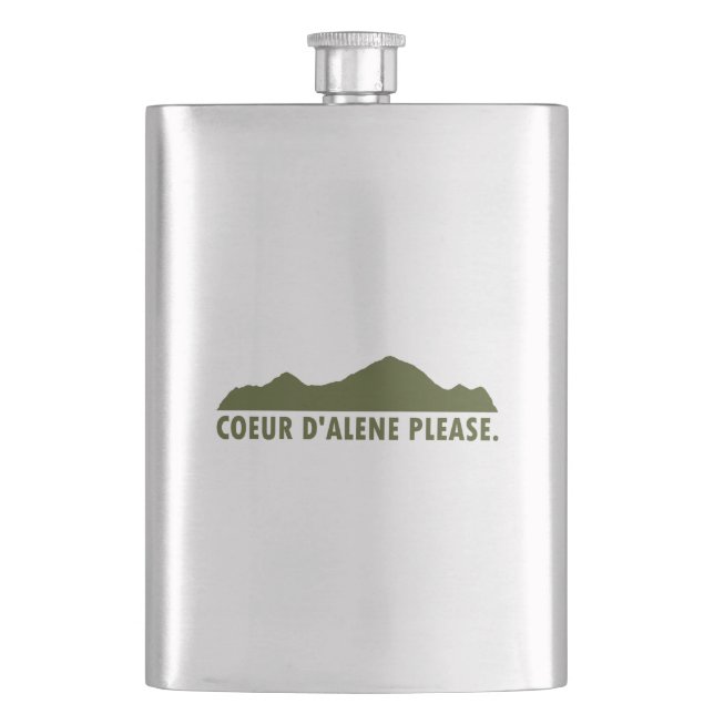 Coeur d'Alene Idaho Please Flask (Front)