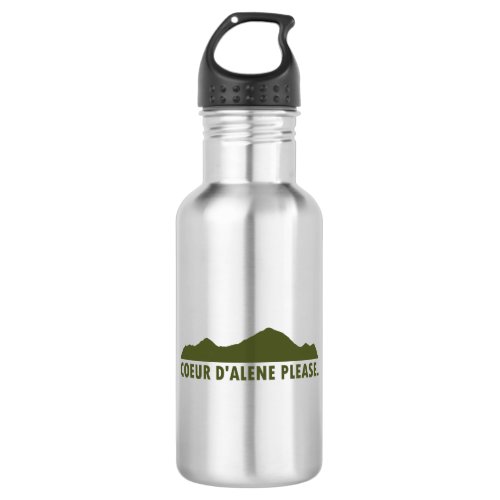 Coeur dAlene Idaho Please Stainless Steel Water Bottle
