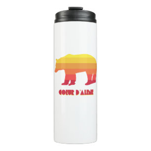 Coeur d'Alene Idaho Rainbow Bear Thermal Tumbler