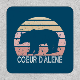 Coeur d'Alene Idaho Retro Bear Patch