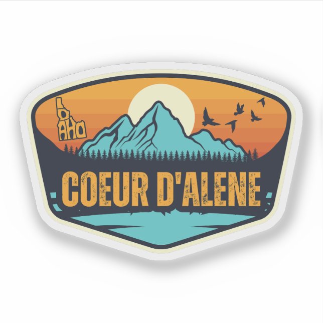 Coeur d'Alene, Idaho Sticker (Front)