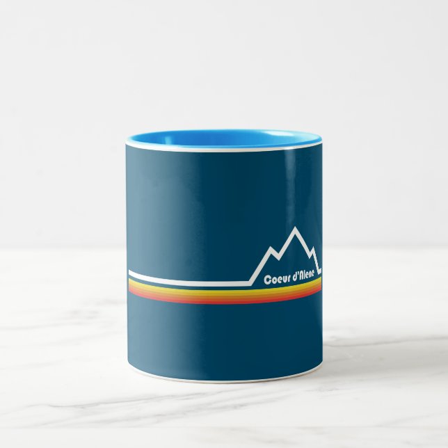 Coeur d'Alene Idaho Two-Tone Coffee Mug (Center)