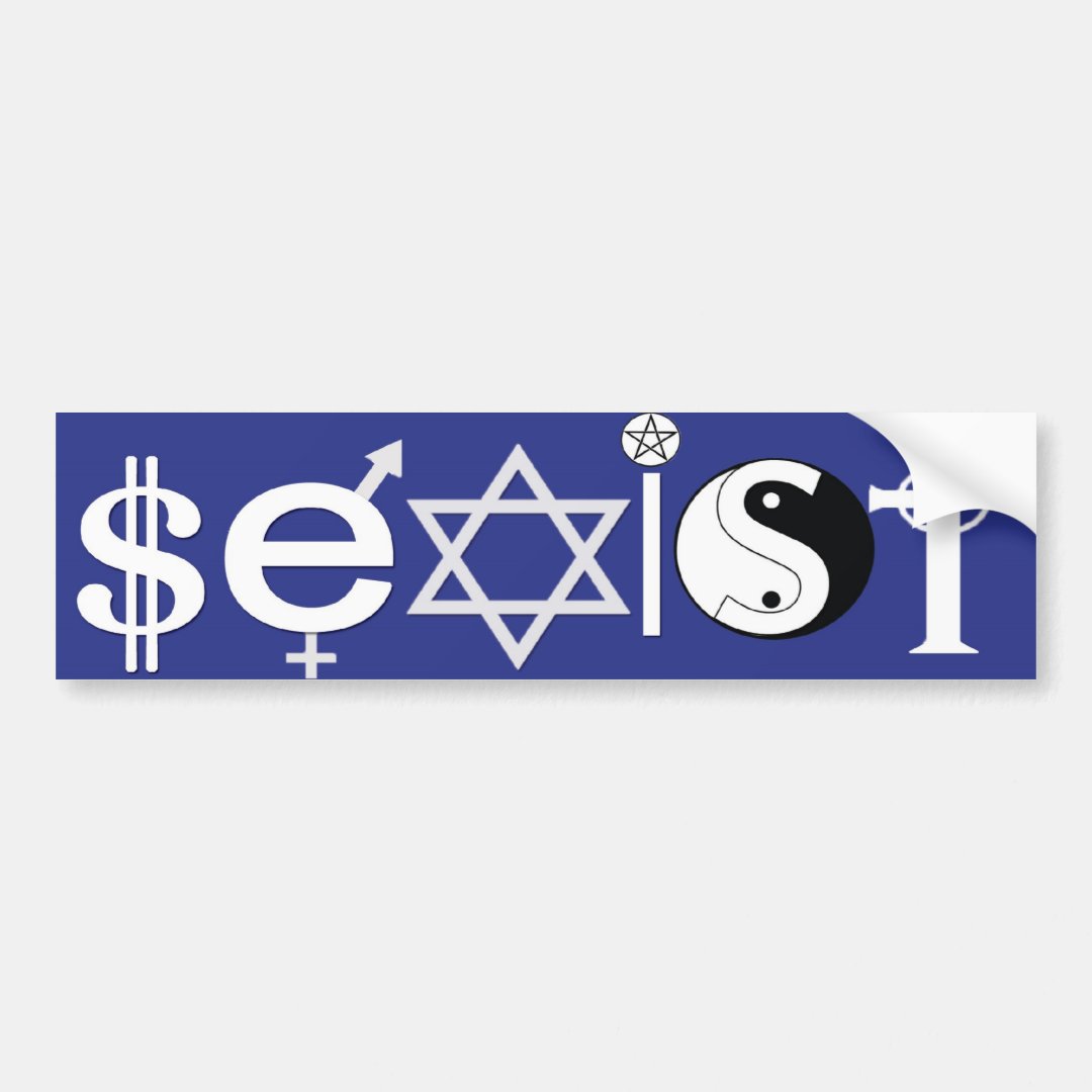 Coexist Parody "Sexist" Bumper Sticker Zazzle