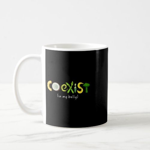 Coexist Vegetable Broccoli Parody Funny Vegan Appa Coffee Mug