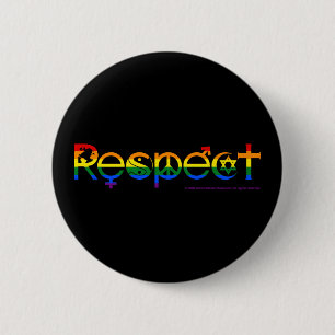 Coexist with Respect Gay Pride Button