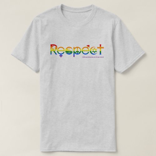 Coexist with Respect Gay Pride T_Shirt