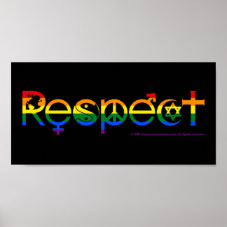 Coexist with Respect LGBT Gay Pride Poster