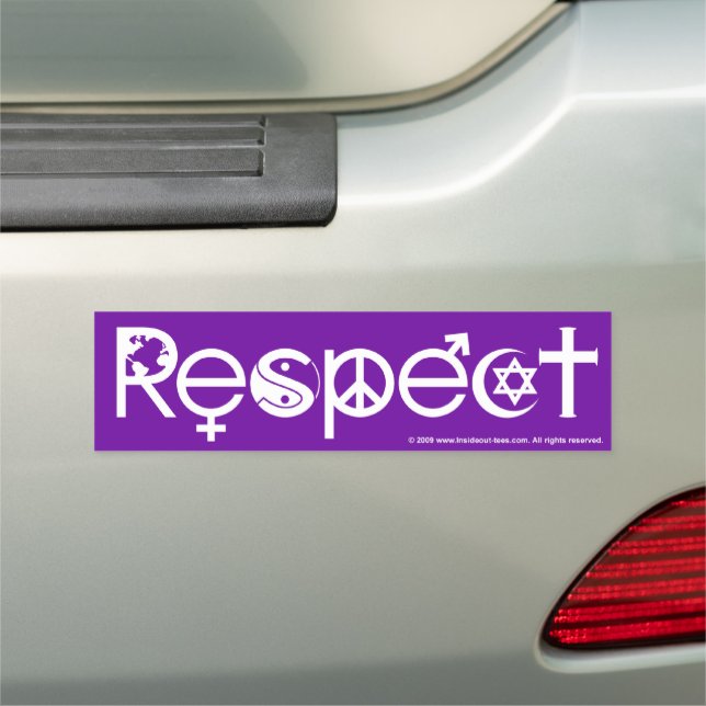 Coexist with Respect - Peace Kindness & Tolerance  Car Magnet (In Situ)