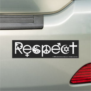 Coexist with Respect - Peace Kindness & Tolerance  Car Magnet