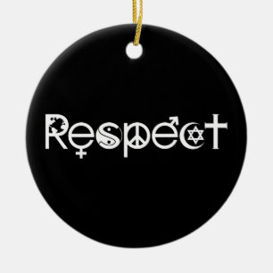 Coexist with Respect - Peace Kindness & Tolerance Ceramic Ornament