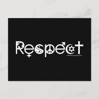 Coexist with Respect - Peace Kindness & Tolerance Postcard