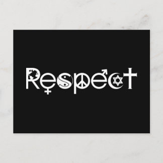 Coexist with Respect - Peace Kindness & Tolerance Postcard