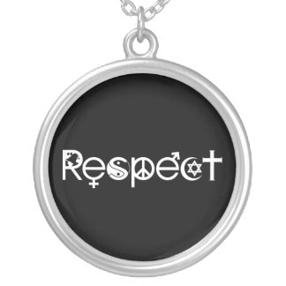 Coexist with Respect - Peace Kindness & Tolerance Silver Plated Necklace