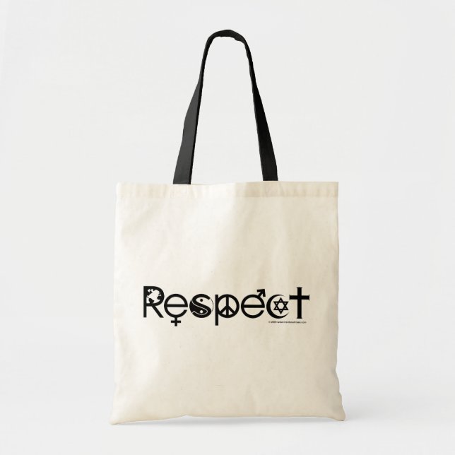 Coexist with Respect - Peace Kindness & Tolerance Tote Bag (Front)