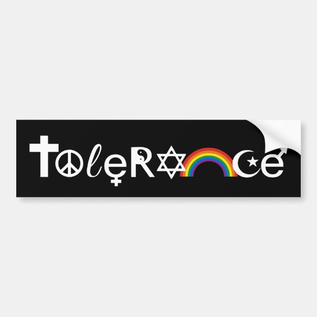 COEXIST WITH TOLERANCE BUMPER STICKER (Front)