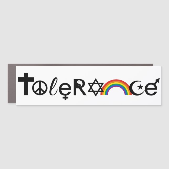 COEXIST WITH TOLERANCE CAR MAGNET (Front)