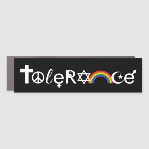COEXIST WITH TOLERANCE CAR MAGNET