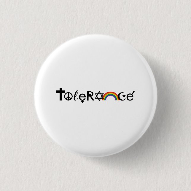 COEXIST WITH TOLERANCE PINBACK BUTTON (Front)