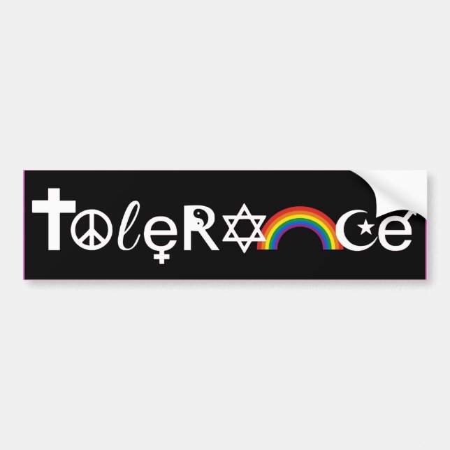 COEXIST WITH TOLERANCE -.png Bumper Sticker (Front)