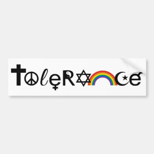 COEXIST WITH TOLERANCE -.png Bumper Sticker