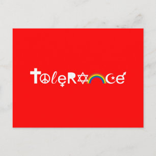 COEXIST WITH TOLERANCE POSTCARD