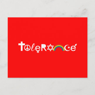 COEXIST WITH TOLERANCE POSTCARD