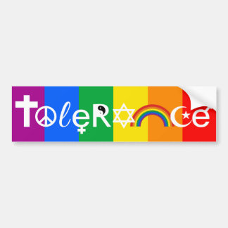 COEXIST WITH TOLERANCE WHITE -.png Bumper Sticker