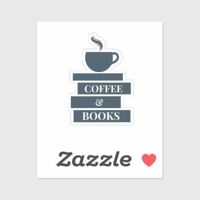 Coffe and books Sticker (Sheet)